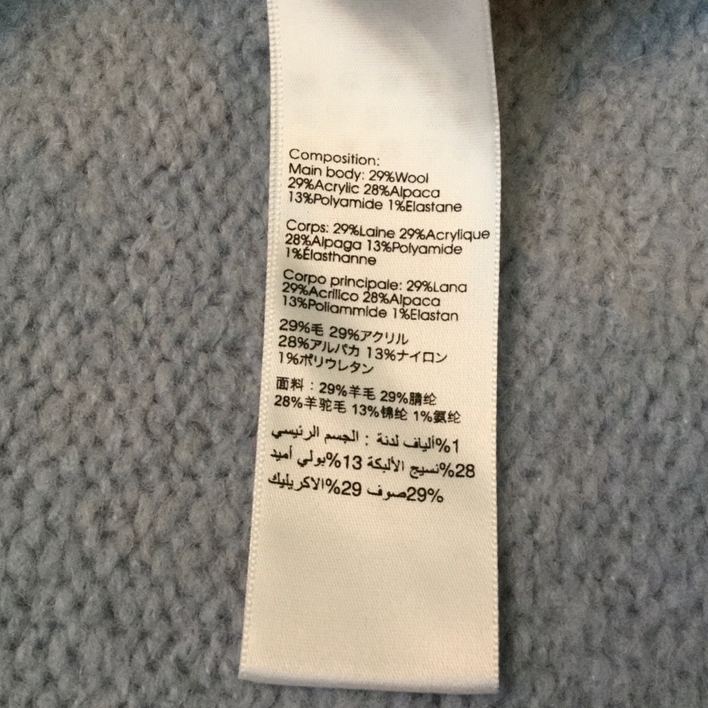 NWOT Philip Lim 3.1 sky light blue boxy alpaca wool sweater - Picture 9 of 9